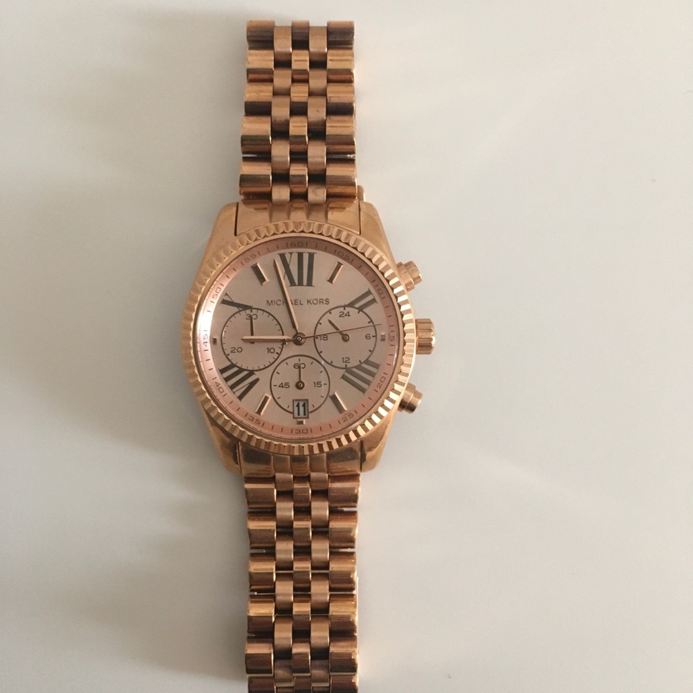 Ladies Rose Gold Micheal Kors Watch